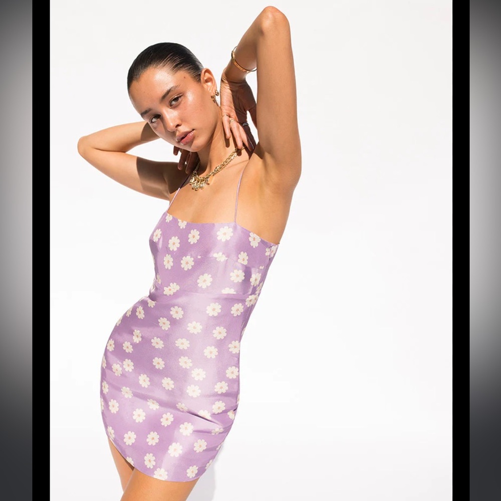 Realisation Par Lilac Floral Slip Dress